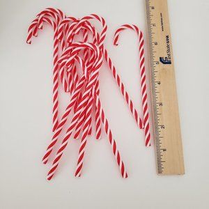 NEW 12 Plastic Candy Cane Christmas Ornaments